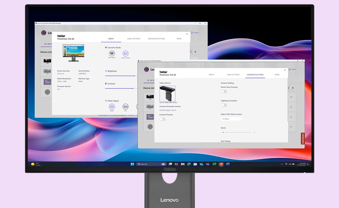 Lenovo ThinkVision P24QD-40 23.8