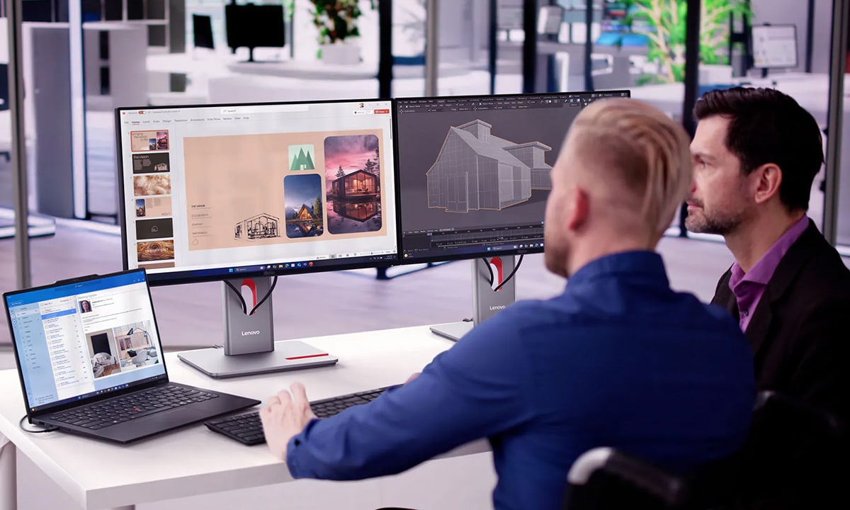 Lenovo ThinkVision P24QD-40 23.8" QHD Monitor (USB-C Docking) - 64B1GAT1UK