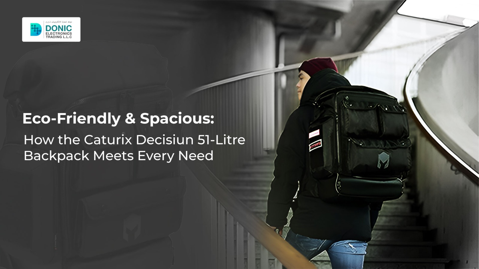 image of the blog title Eco-Friendly and Spacious: How the Caturix Decisiun 51-Litre Backpack Meets Every Need